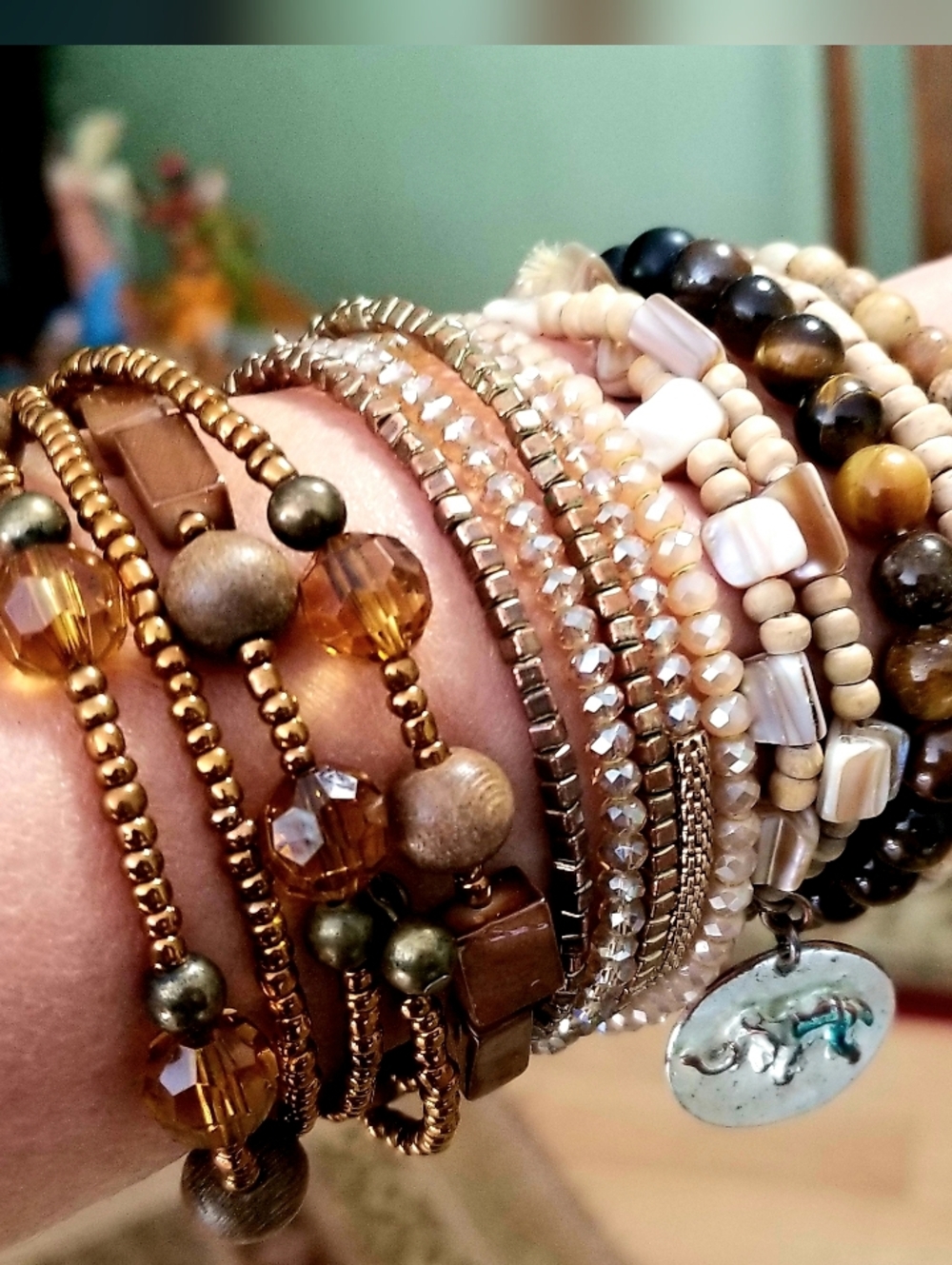 Bracelets Stack Tribal Boho Stones And Crystals + BONUS Bracelet!